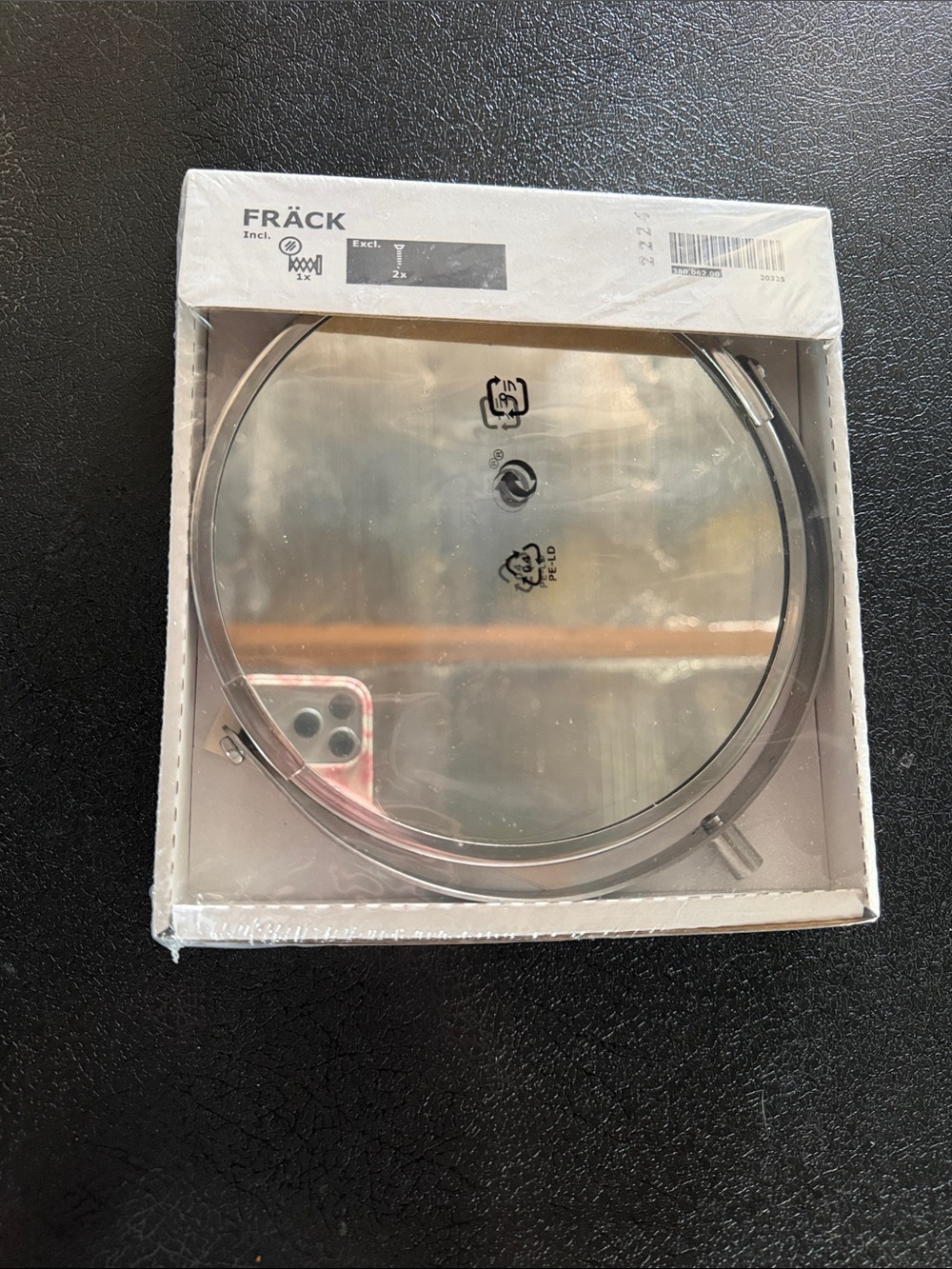 IKEA FRÄCK Round Mirror - Silver Mirror